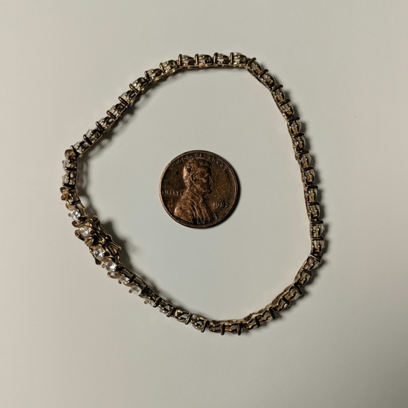 💍Vintage Sterling Silver CZ Tennis Bracelet - Picture 4 of 5